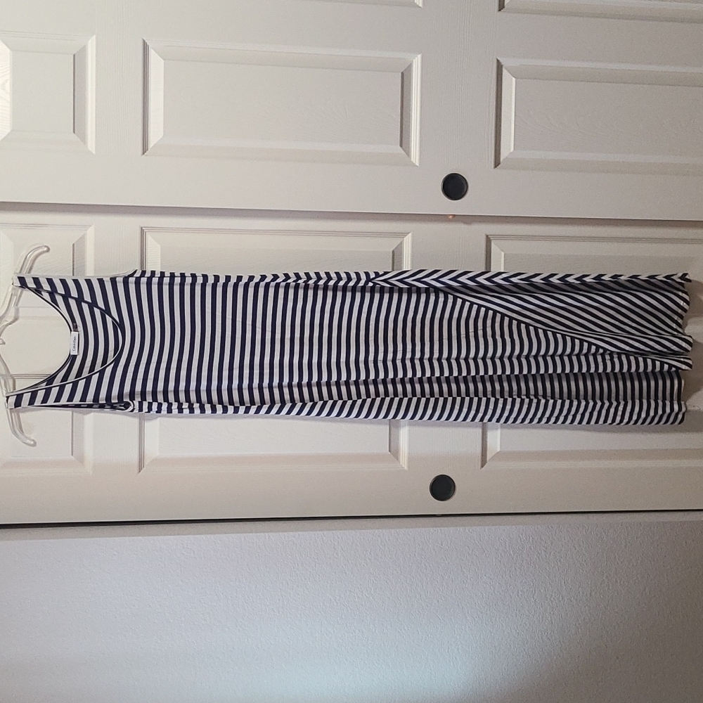 Calvin Klein striped maxi dress size 4